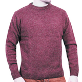 100% SHETLAND WOOL CREW Round Neck Knit JUMPER Pullover Mens Sweater Knitted - Burgundy (97) - XXL - Next Deals AU