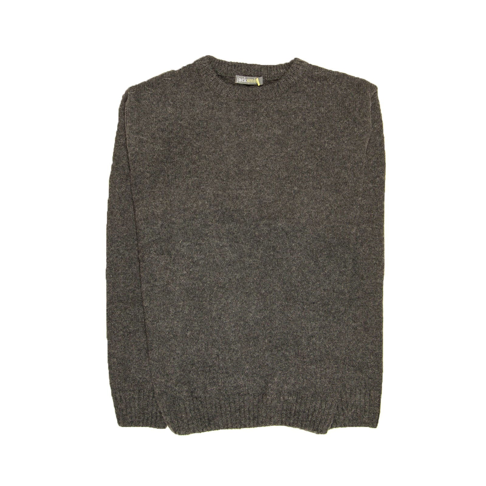 100% SHETLAND WOOL CREW Round Neck Knit JUMPER Pullover Mens Sweater Knitted - Charcoal (29) - L - Next Deals AU