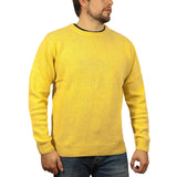 100% SHETLAND WOOL CREW Round Neck Knit JUMPER Pullover Mens Sweater Knitted - Corn (14) - S - Next Deals AU