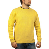 100% SHETLAND WOOL CREW Round Neck Knit JUMPER Pullover Mens Sweater Knitted - Corn (14) - S - Next Deals AU
