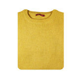 100% SHETLAND WOOL CREW Round Neck Knit JUMPER Pullover Mens Sweater Knitted - Corn (14) - S - Next Deals AU