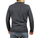 100% SHETLAND WOOL CREW Round Neck Knit JUMPER Pullover Mens Sweater Knitted - Navy (45) - 6XL - Next Deals AU