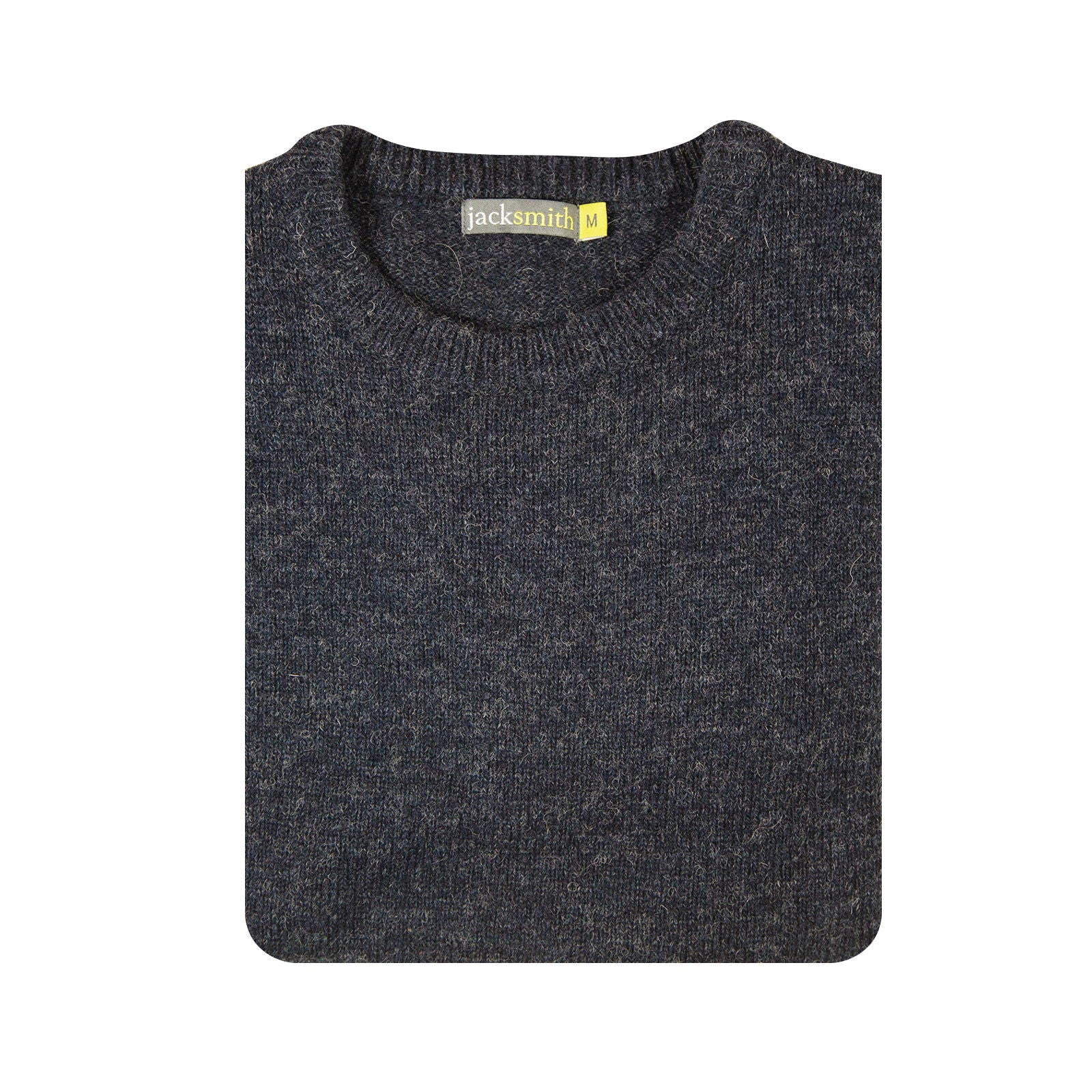 100% SHETLAND WOOL CREW Round Neck Knit JUMPER Pullover Mens Sweater Knitted - Navy (45) - S - Next Deals AU