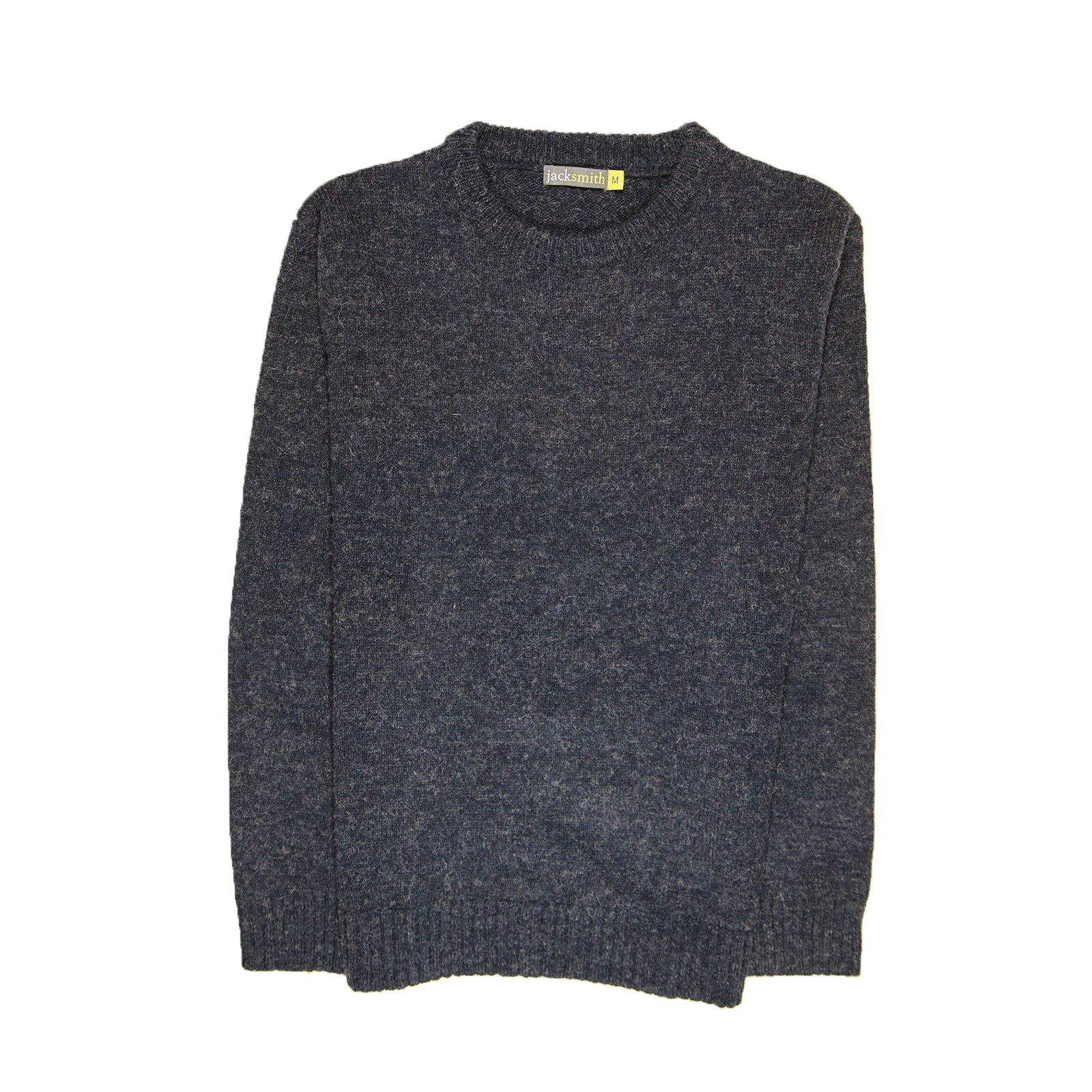 100% SHETLAND WOOL CREW Round Neck Knit JUMPER Pullover Mens Sweater Knitted - Navy (45) - S - Next Deals AU