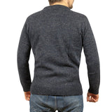 100% SHETLAND WOOL CREW Round Neck Knit JUMPER Pullover Mens Sweater Knitted - Navy (45) - XXL - Next Deals AU