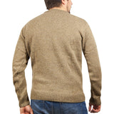 100% SHETLAND WOOL CREW Round Neck Knit JUMPER Pullover Mens Sweater Knitted - Nutmeg (23) - 3XL - Next Deals AU