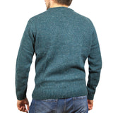 100% SHETLAND WOOL CREW Round Neck Knit JUMPER Pullover Mens Sweater Knitted - Sherwood (32) - 6XL - Next Deals AU