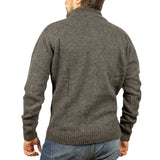 100% SHETLAND WOOL Half Zip Up Knit JUMPER Pullover Mens Sweater Knitted - Charcoal (29) - 5XL - Next Deals AU