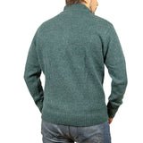 100% SHETLAND WOOL Half Zip Up Knit JUMPER Pullover Mens Sweater Knitted - Sherwood (32) - 4XL - Next Deals AU