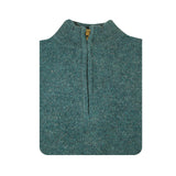 100% SHETLAND WOOL Half Zip Up Knit JUMPER Pullover Mens Sweater Knitted - Sherwood (32) - 5XL - Next Deals AU