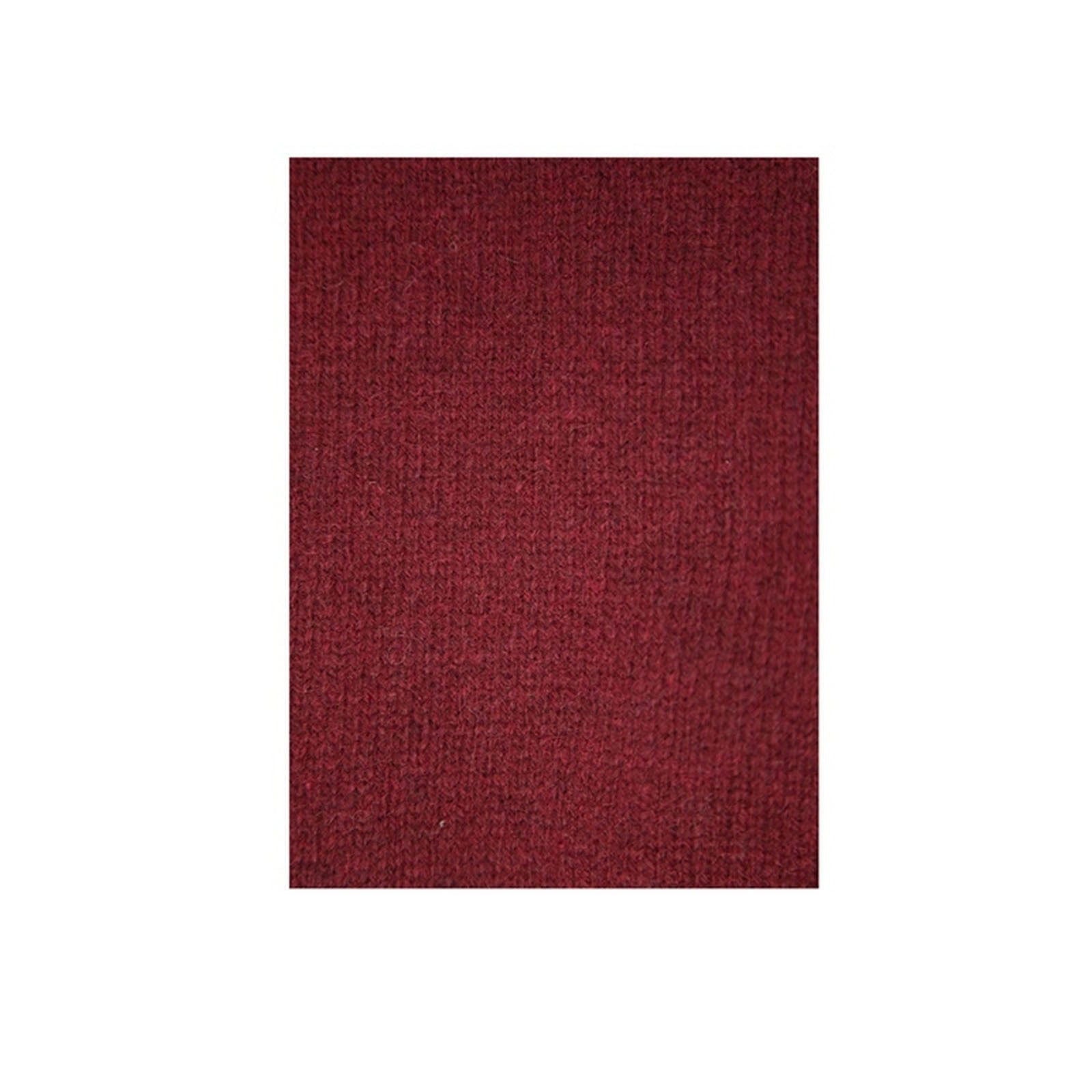100% Shetland Wool V Neck Knit Jumper Pullover Mens Sweater Knitted - Burgundy (97) - XXL - Next Deals AU
