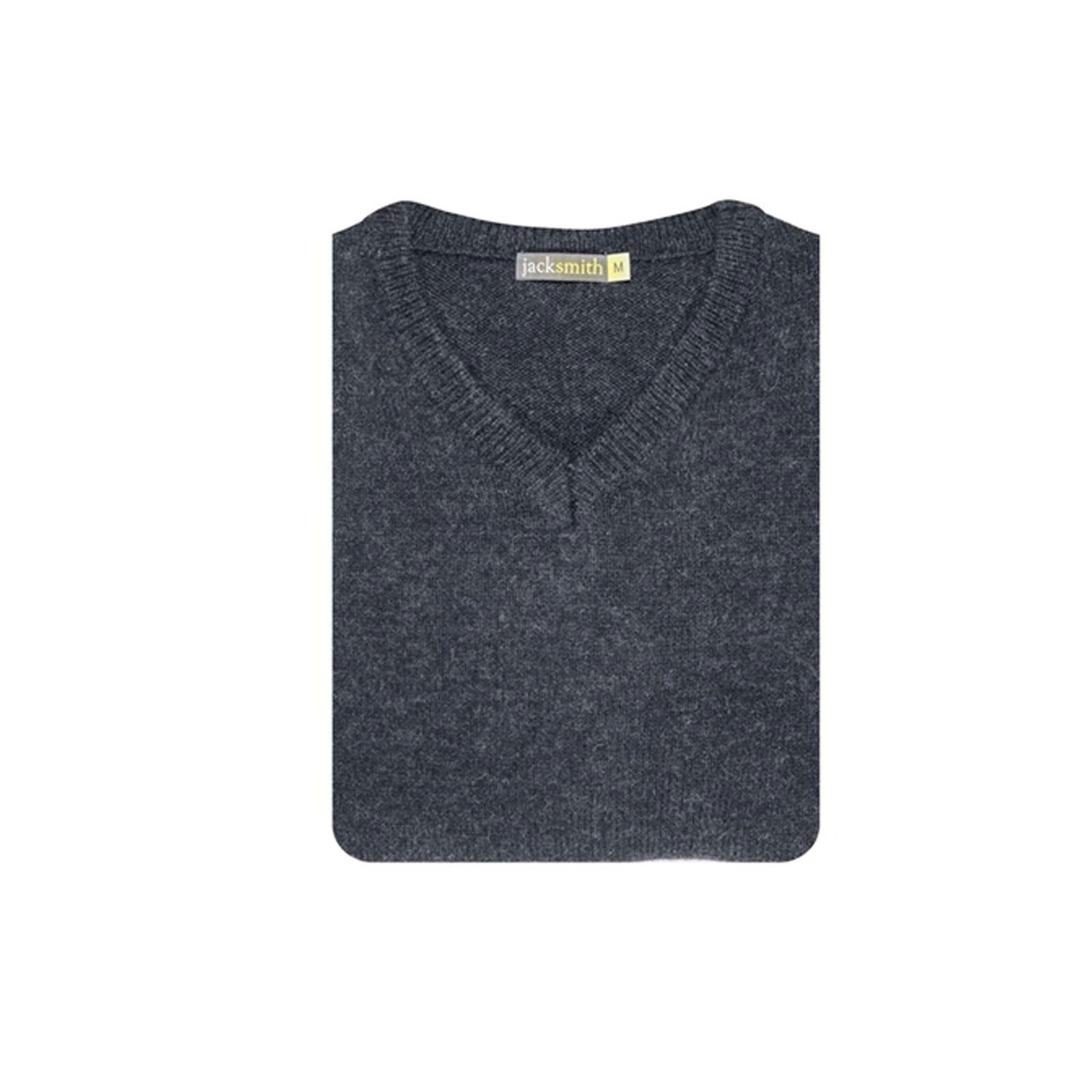 100% Shetland Wool V Neck Knit Jumper Pullover Mens Sweater Knitted - Navy (45) - 3XL - Next Deals AU