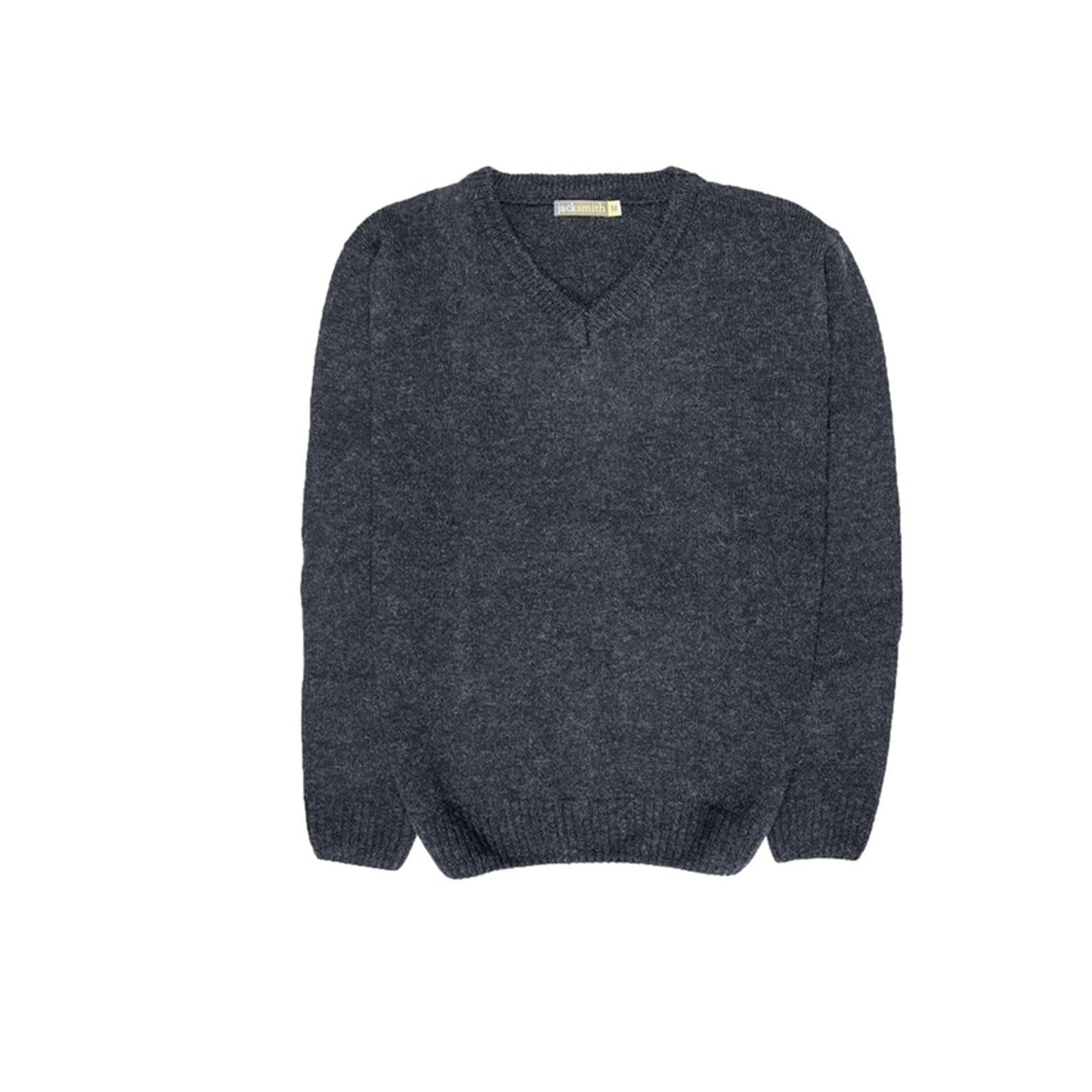 100% Shetland Wool V Neck Knit Jumper Pullover Mens Sweater Knitted - Navy (45) - 3XL - Next Deals AU