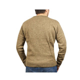 100% Shetland Wool V Neck Knit Jumper Pullover Mens Sweater Knitted - Nutmeg (23) - 3XL - Next Deals AU