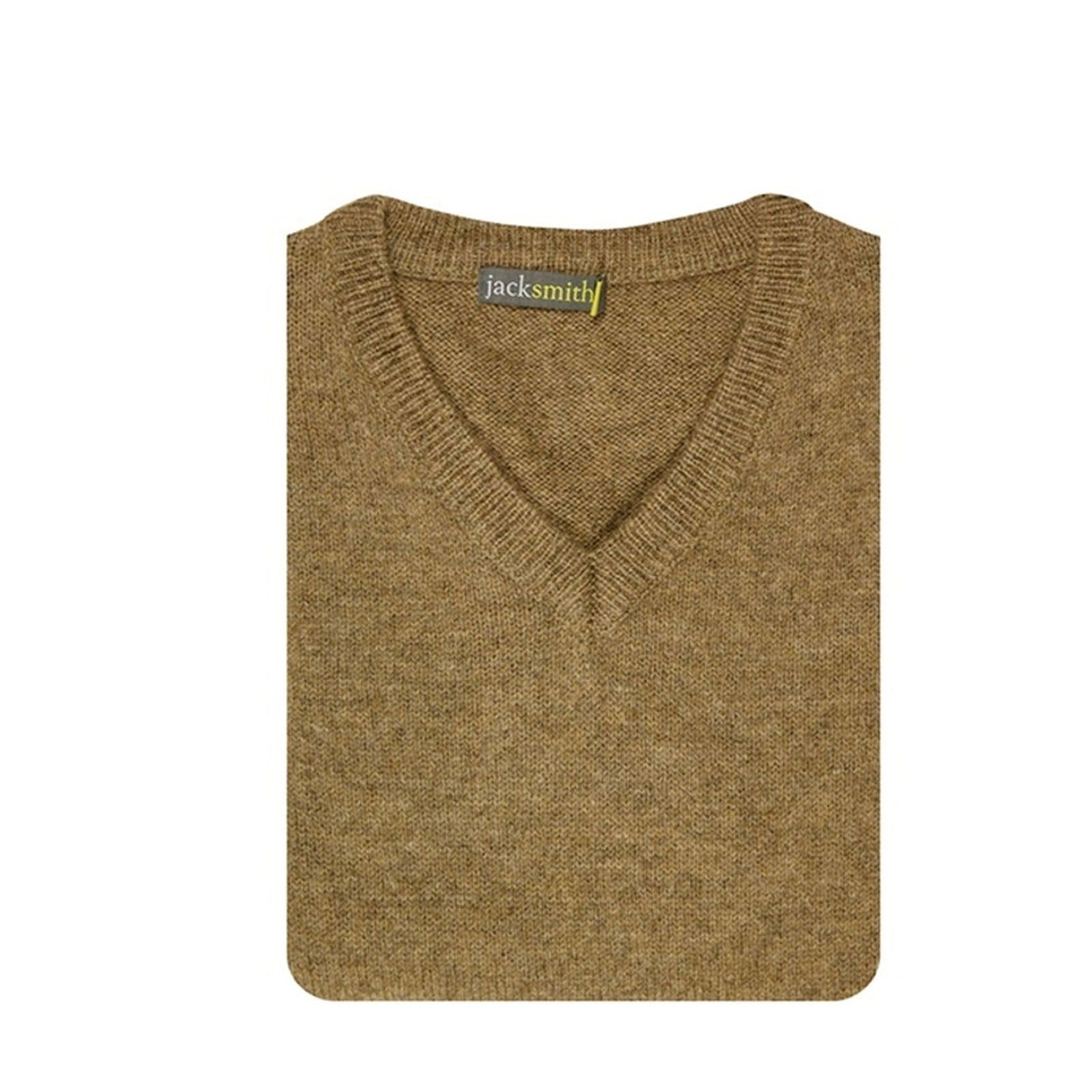 100% Shetland Wool V Neck Knit Jumper Pullover Mens Sweater Knitted - Nutmeg (23) - XL - Next Deals AU