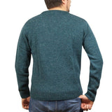 100% Shetland Wool V Neck Knit Jumper Pullover Mens Sweater Knitted - Sherwood (32) - S - Next Deals AU