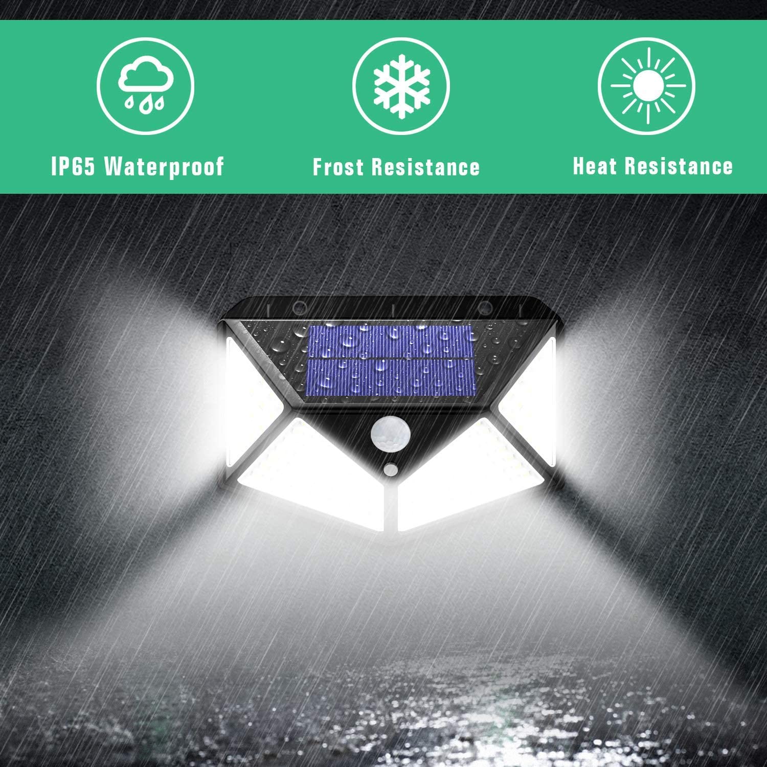 100 Waterproof LED Motion Sensor Solar Security Lights Outdoor (2pack) - Next Deals AU