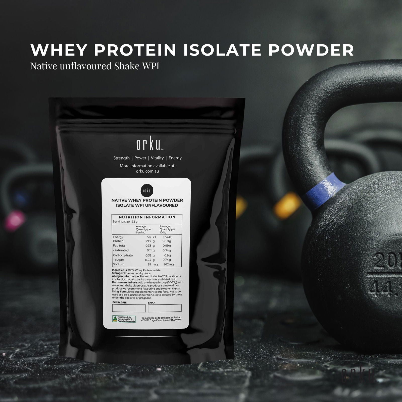 100g Native Unflavoured Whey Protein Isolate Powder - Shake WPI Supplement - Next Deals AU