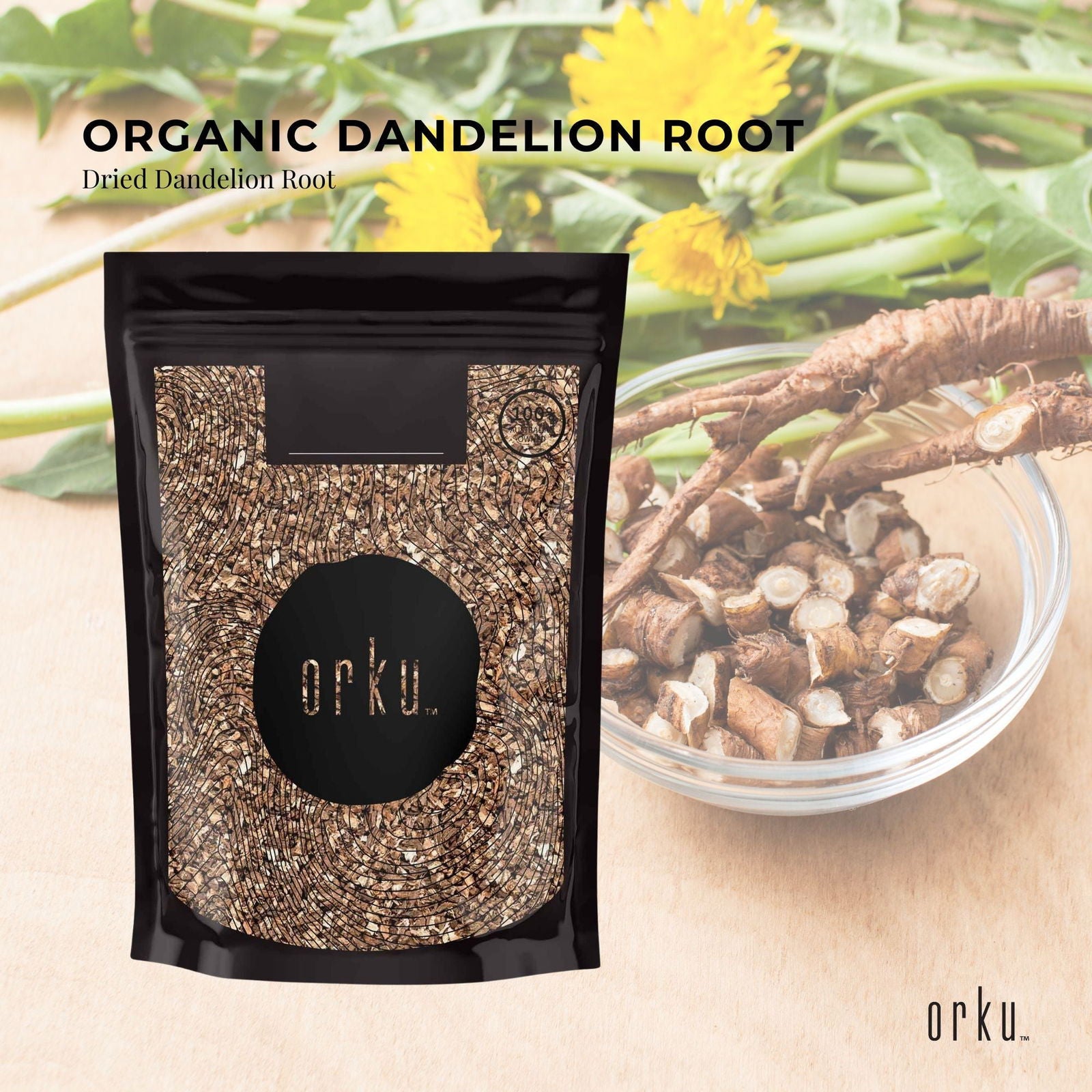 100g Organic Dandelion Root - Dried Raw Herbal Tea Supplement - Next Deals AU