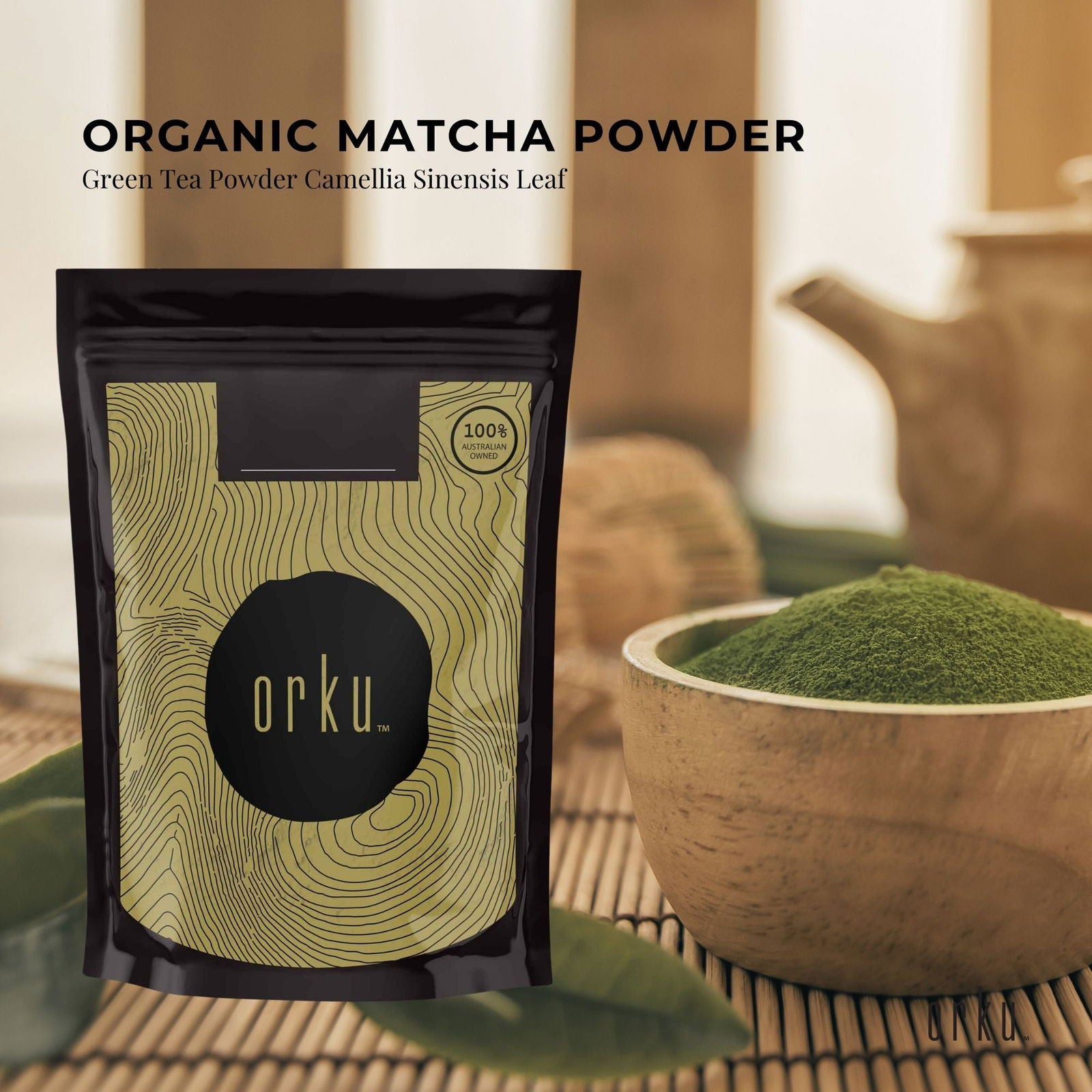 100g Organic Matcha Green Tea Powder Camellia Sinensis Leaf Supplement - Next Deals AU