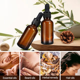 100ml (5 Pack) Amber Glass Dropper Bottle Liquid Essential Oils Bottle Bottles Leakproof Glass Tincture Bottles - Next Deals AU