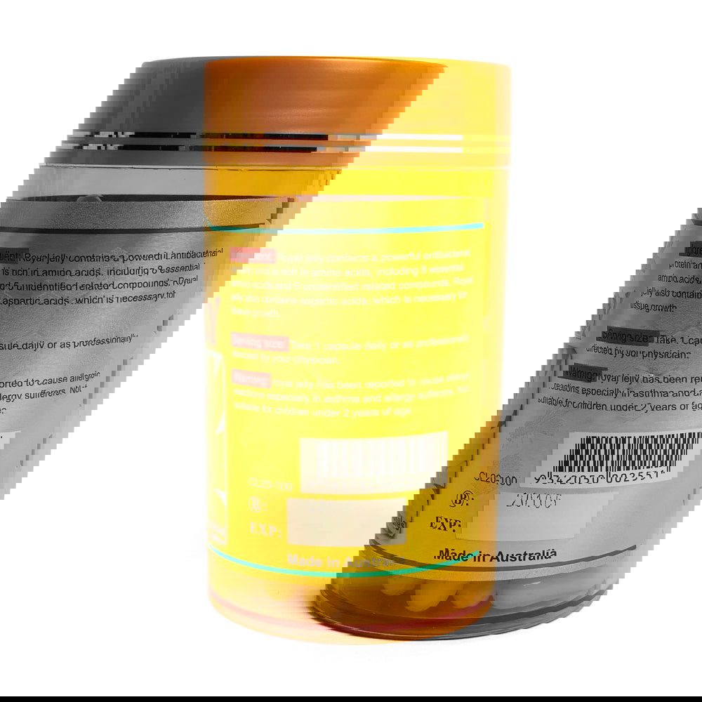 100x 1450mg Royal Bee Jelly Capsules Costar 100% Pure Skin Supplement - Next Deals AU