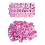 100x Cattle Ear Tags 5x2cm Set - Mini Pink Blank Pig Goat Livestock Label - Next Deals AU