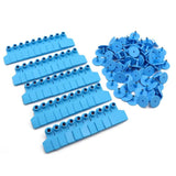 100x Cattle Ear Tags 5x4cm Set Cow Sheep Goat Blue Small Blank Livestock Label - Next Deals AU