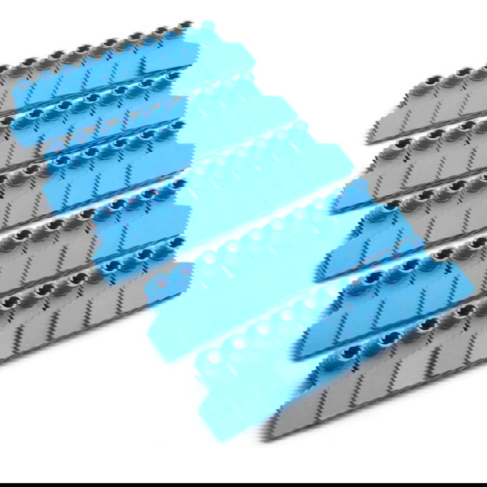 100x Cattle Ear Tags 5x4cm Set Cow Sheep Goat Blue Small Blank Livestock Label - Next Deals AU