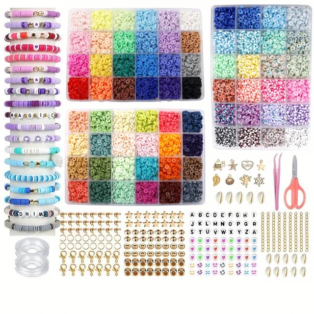 10800pcs Clay Beads for Bracelet Making Kit 72 Colors Spacer Heishi Beads Jewelry Making Kit - Next Deals AU