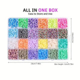 10800pcs Clay Beads for Bracelet Making Kit 72 Colors Spacer Heishi Beads Jewelry Making Kit - Next Deals AU