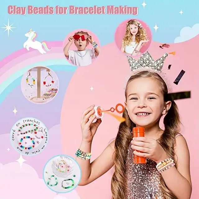10800pcs Clay Beads for Bracelet Making Kit 72 Colors Spacer Heishi Beads Jewelry Making Kit - Next Deals AU