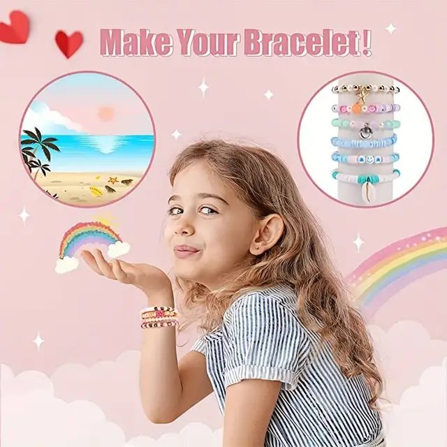 10800pcs Clay Beads for Bracelet Making Kit 72 Colors Spacer Heishi Beads Jewelry Making Kit - Next Deals AU