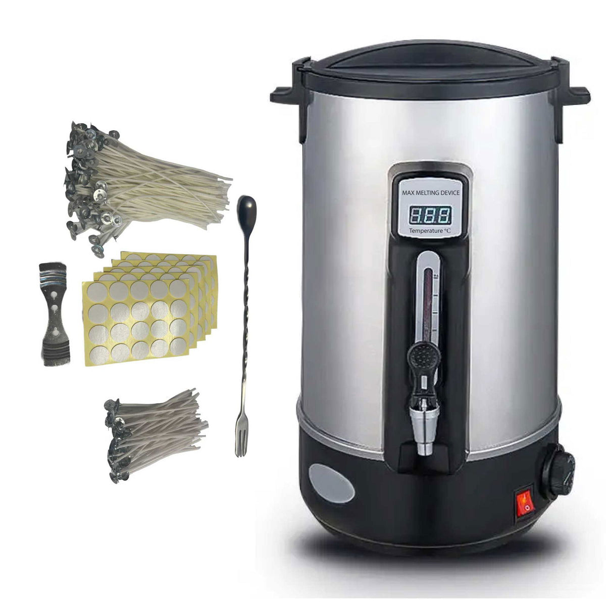 10L Candle Wax Heater With Tap And Accessories - Candle Making Melter Pot - Next Deals AU