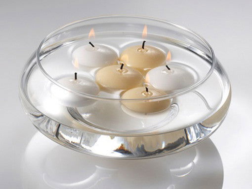 10 Pack of 6 Hour White Floating Candles - 5.8cm diameter - wedding party decoration - Next Deals AU