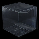 10 Pack of 6cm Clear PVC Plastic Folding Packaging Small rectangle/square Boxes for Wedding Jewelry Gift Party Favor Model Candy Chocolate Soap Box - Next Deals AU