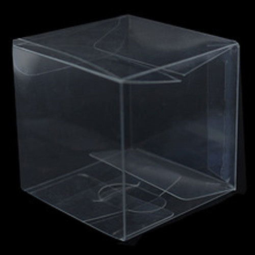 10 Pack of 7cm Clear PVC Plastic Folding Packaging Small rectangle/square Boxes for Wedding Jewelry Gift Party Favor Model Candy Chocolate Soap Box - Next Deals AU