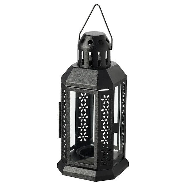 10 Pack of Black Metal Miners Lantern Summer Wedding Home Party Room Balconey Deck Decoration 21cm Tealight Candle - Next Deals AU