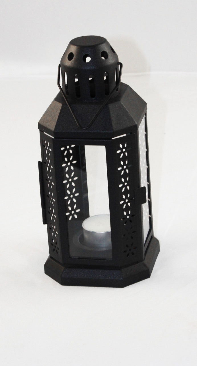 10 Pack of Black Metal Miners Lantern Summer Wedding Home Party Room Balconey Deck Decoration 21cm Tealight Candle - Next Deals AU