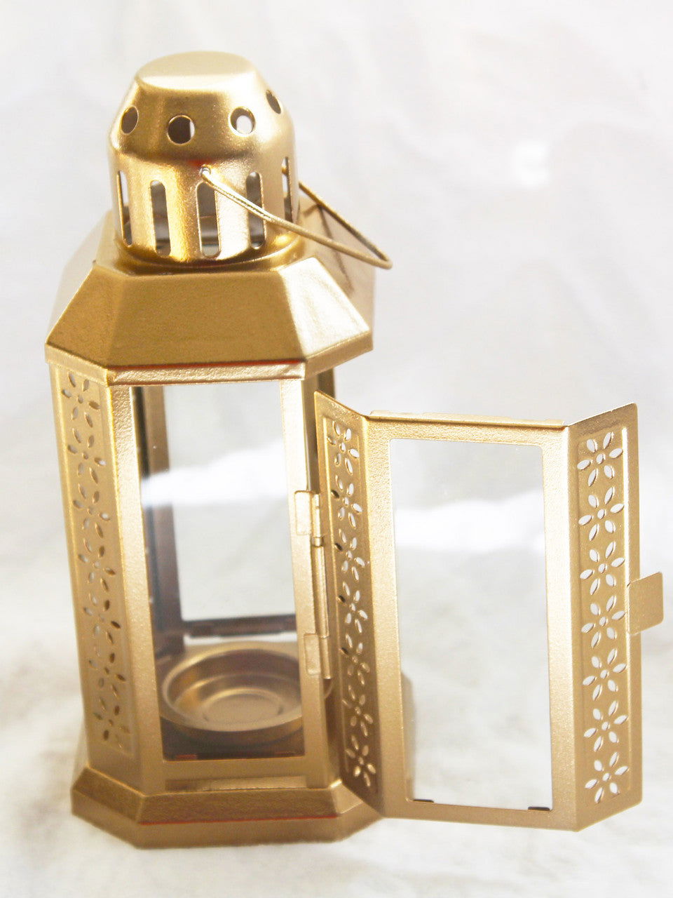 10 Pack of Gold Metal Miners Lantern Summer Xmas Wedding Home Party Room Balconey Deck Decoration 21cm Tealight Candle - Next Deals AU