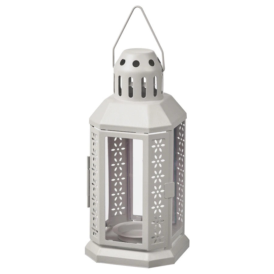 10 Pack of Grey Metal Miners Lantern Summer Wedding Home Party Room Balconey Deck Decoration 21cm Tealight Candle - Next Deals AU