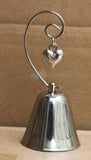 10 Pack of Silver Wedding Kissing Bell Name Card Stand Holder with Heart in Ring Bomboniere Favour Gift - Next Deals AU