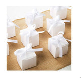 10 Pack of White 8x8x8cm Square Cube Card Gift Box - Folding Packaging Small rectangle/square Boxes for Wedding Jewelry Gift Party Favor Model Candy Chocolate Soap Box - Next Deals AU
