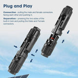 10 Pairs Solar Panel Connectors 30A Line Plug Socket Male & Female IP67 PV Cable - Next Deals AU