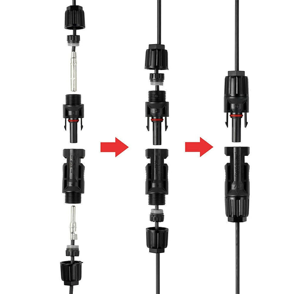 10 Pairs Solar Panel Connectors 30A Line Plug Socket Male & Female IP67 PV Cable - Next Deals AU