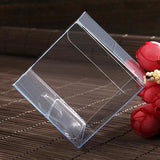 10 Piece Pack -PVC Clear See Through Plastic 15cm Square Cube Box - Large Bomboniere Product Exhibition Gift - Next Deals AU
