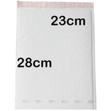 10 Piece Pack - 28 x 23cm White Bubble Padded Envelope Bag Post Courier Mailer Shipping Safe Fragile Self Seal - Next Deals AU