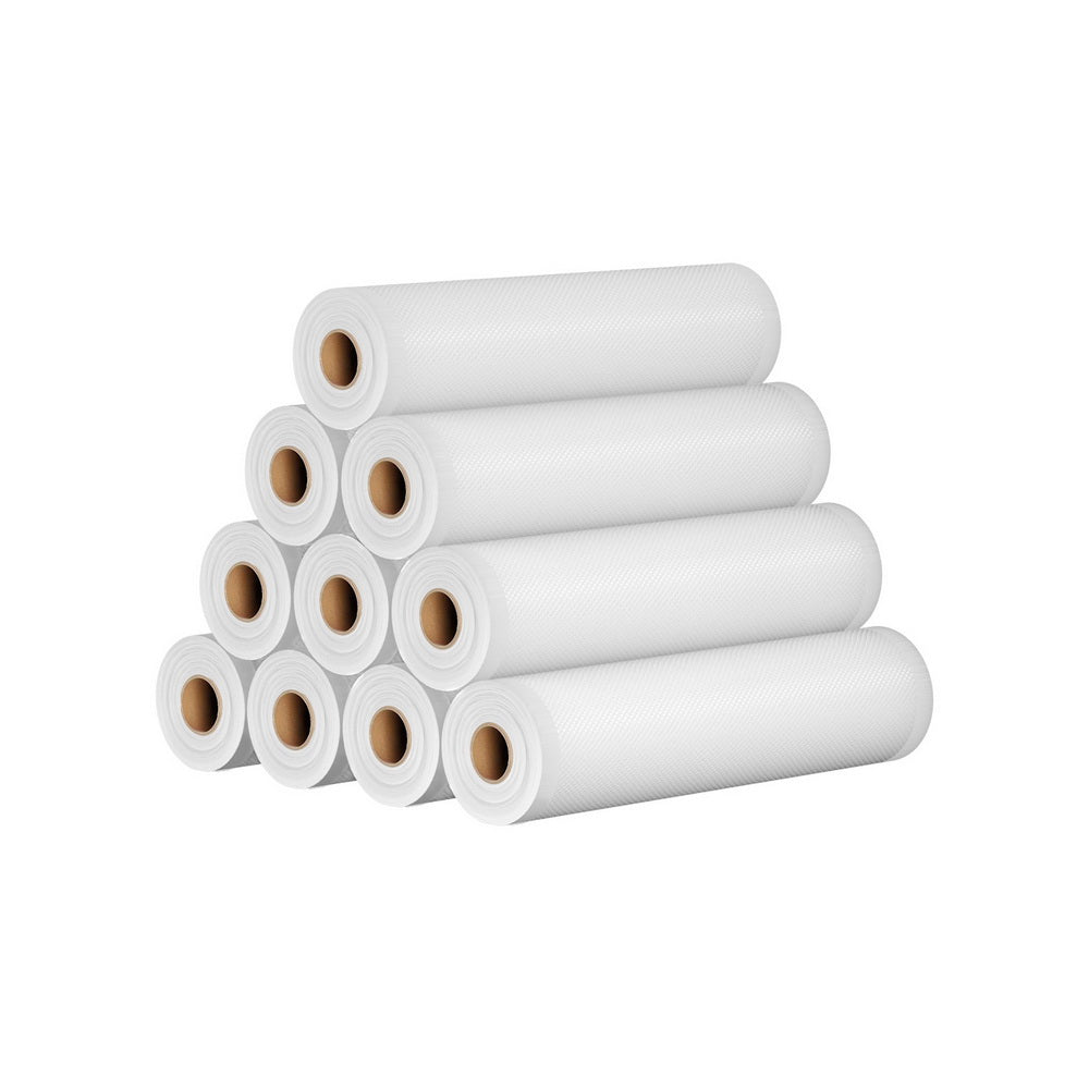 10 Rolls Food Vacuum Sealer Bags Storage Saver Heat Sealing Bag Pack 28CMX6M - Next Deals AU