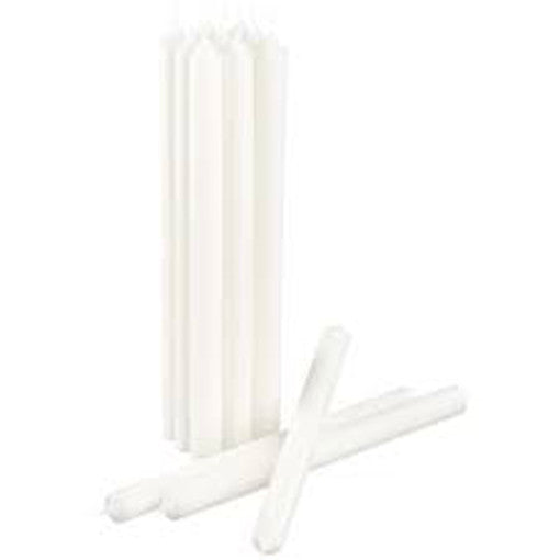 10 pack white wax 20cm taper church house vigil candleabra candle 2CM WIDE - Next Deals AU