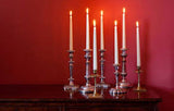 10 pack white wax 20cm taper church house vigil candleabra candle 2CM WIDE - Next Deals AU